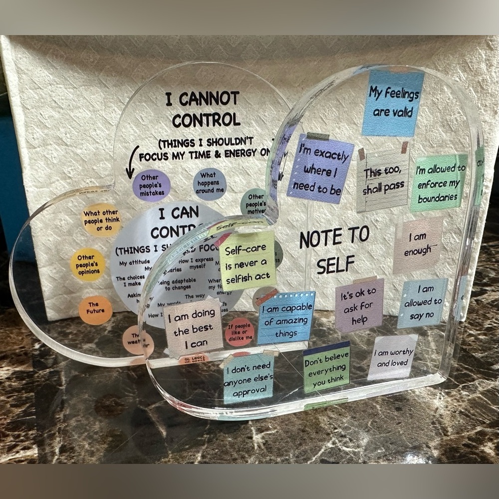 Motivational Acrylic Heart Set